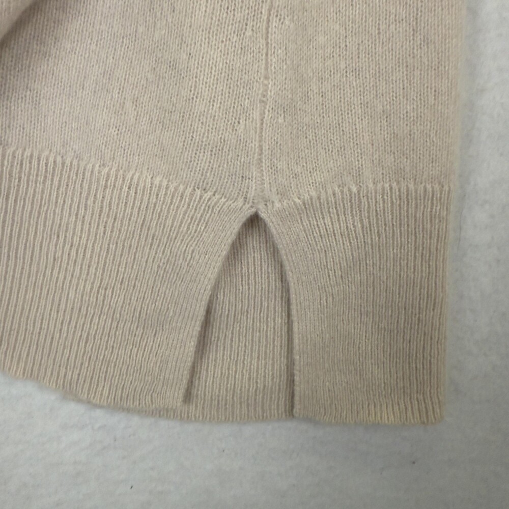 WHITE + WARREN 100% Cashmere Cardigan Open Front Classic Old Money Beige Size S - Picture 8 of 10